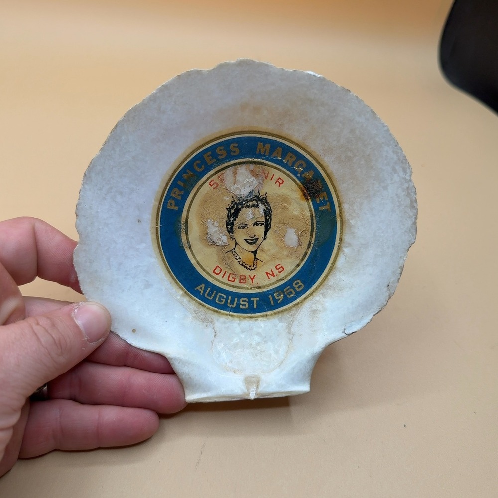Princess Margaret 1958 Royal Visit Scallop Shell Dish Digby Nova Scotia